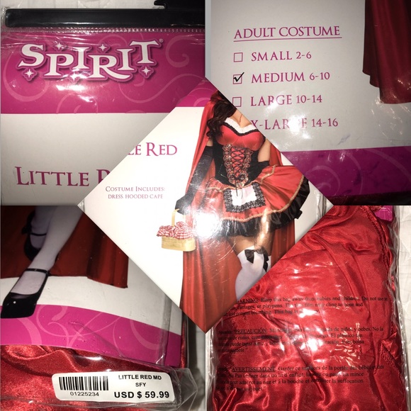 👻LITTLE RED RIDING HOOD ADULT HALLOWEEN COSTUME👻 - Picture 13 of 13